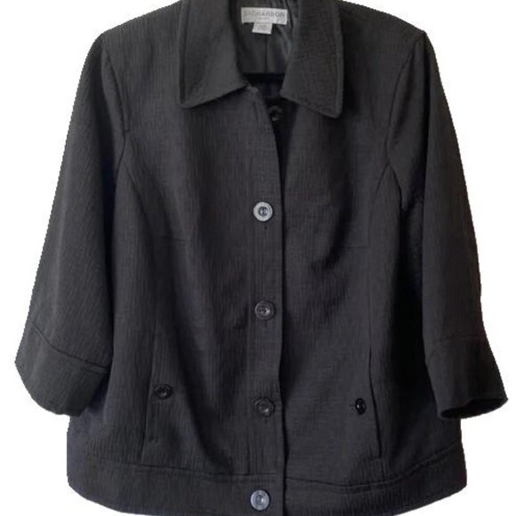 Sag Harbor Jackets & Blazers - Sag Harbor Jackets & Coats | Black Blazer cropper jacket Sag Harbor size 16 XL
